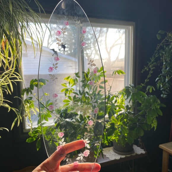 Floral Glass Decorative Dish/tray - Picture 1 of 8